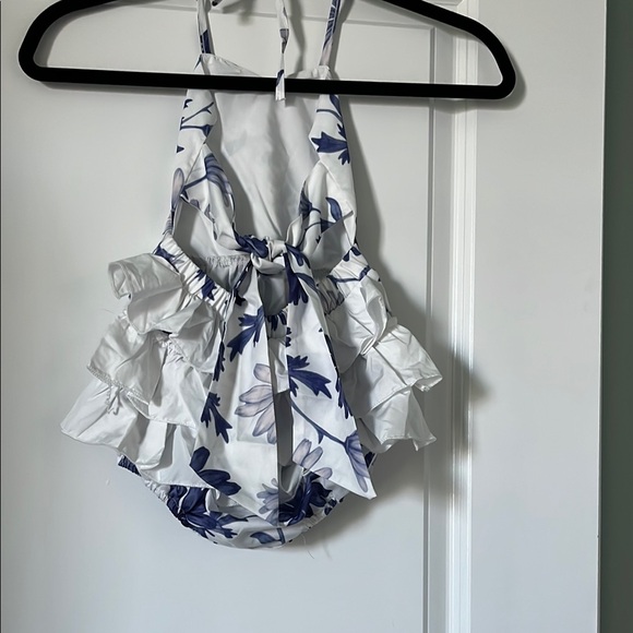 Floral Halter Baby Romper - Picture 4 of 5